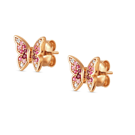 Crysalis earrings, Butterfly with Cubic Zirconia