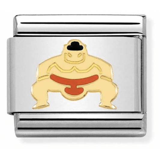 Gold Sumo Wrestler Charm