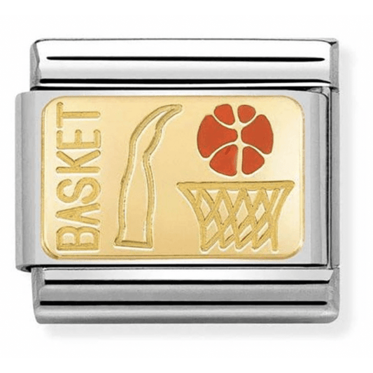 Gold Basketball Charm