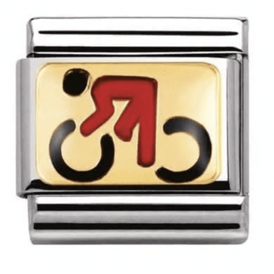 Gold Cyclist Sports Charm