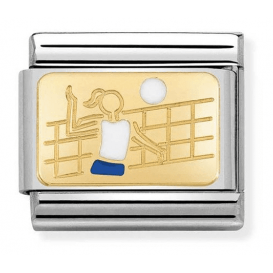 Gold Volleyball Charm