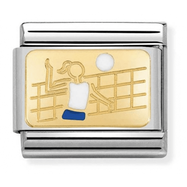 Gold Volleyball Charm
