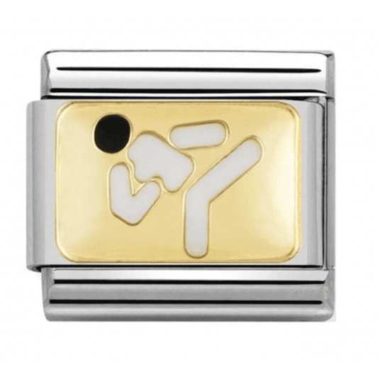 Gold Enamel Karate Charm