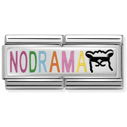 Silver No Drama Llama Double Charm