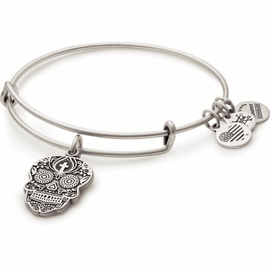 Calavera Silver Bangle