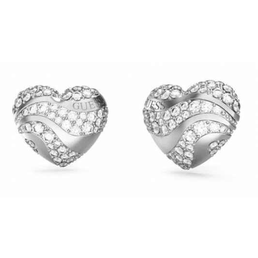 In My Heart Silver-Tone Heart Earrings