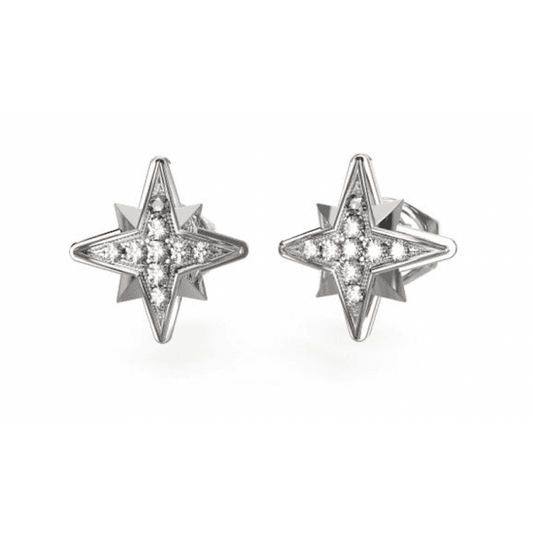 In The Sky Rhodium Plated 8mm Star Stud Earrings