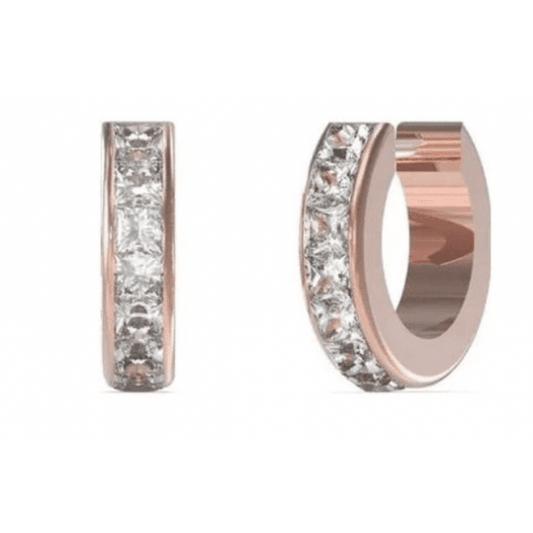 Huggie Rose Gold Cuff Earrings