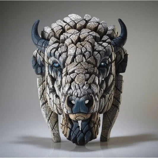 North American Buffalo / Bison Bust (White)