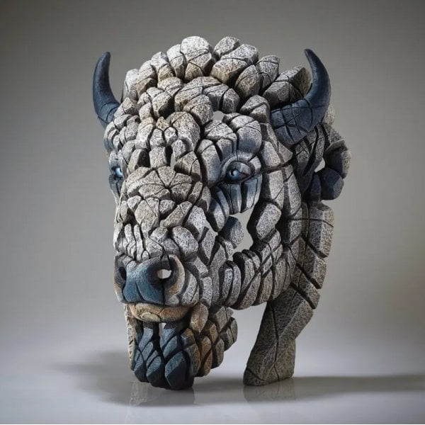 North American Buffalo / Bison Bust (White)