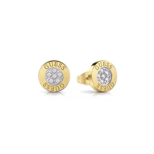 Gold-Tone Party Stud Crystal Earrings