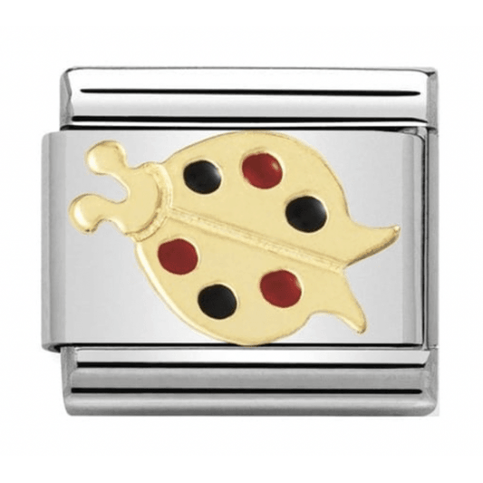 Gold, Black & Red Ladybug Charm