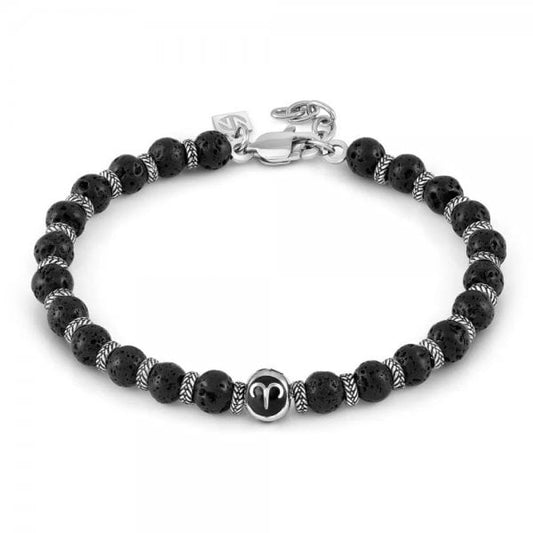 Gents INSTINCTSTYLE bracelet ed. ZODIAC&STONES in steel and stones Aries