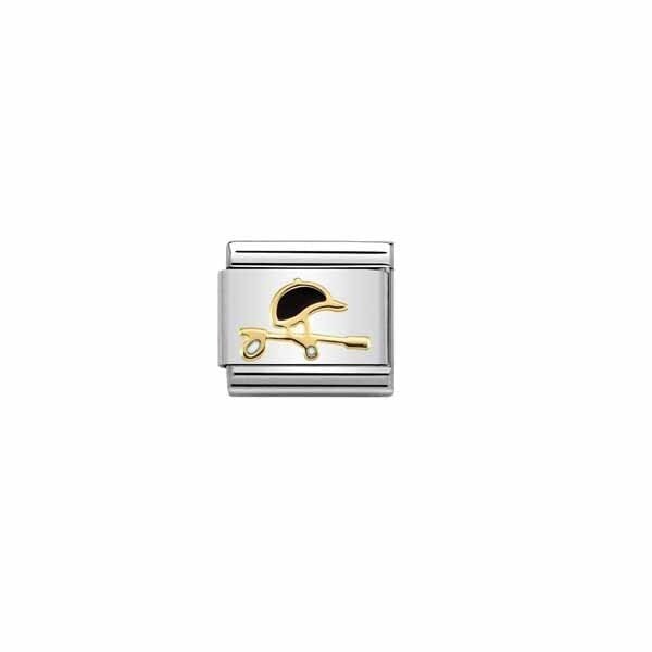 Gold and Black Whip & Hat Charm