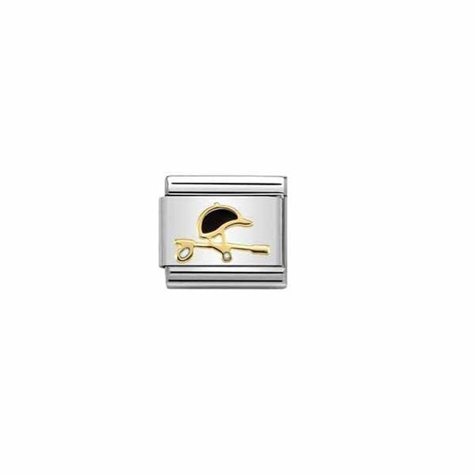 Gold and Black Whip & Hat Charm