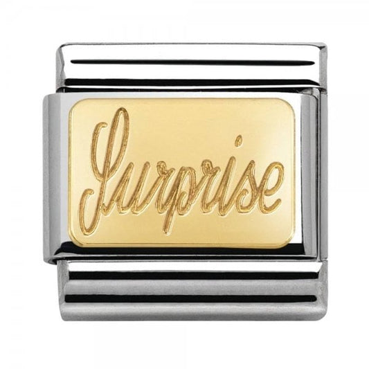 Gold Surprise Gold Engraved Charm