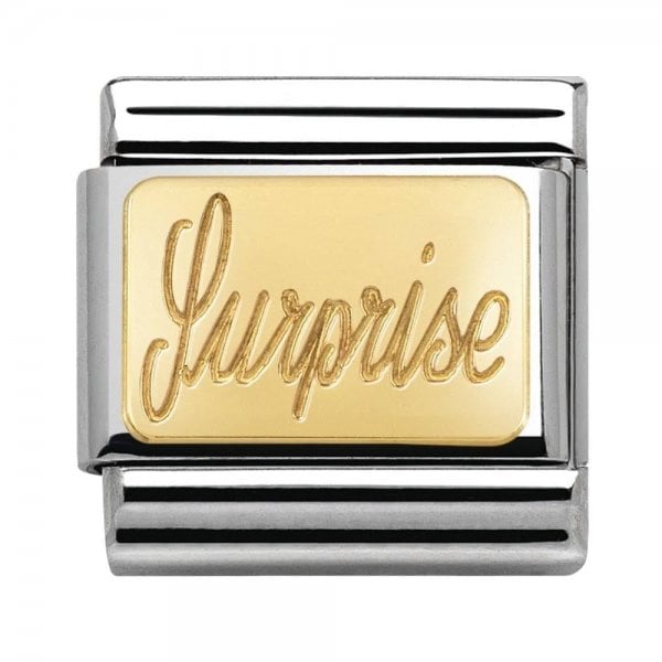 Gold Surprise Gold Engraved Charm