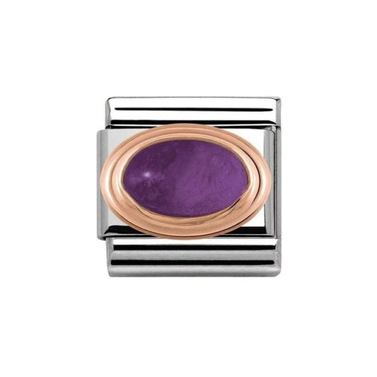 Classic Rose Gold Amethyst Charm