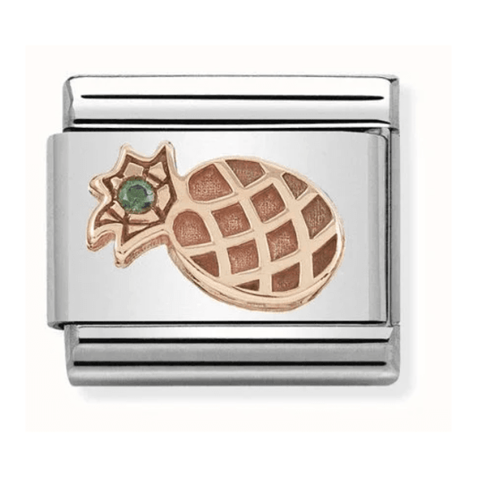 Classic Rose Gold CZ Pineapple Charm