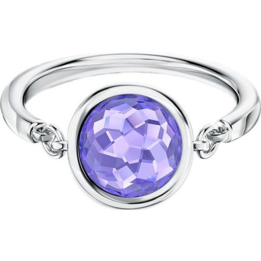 Tahlia Ring, Purple, Rhodium plated SIZE 55