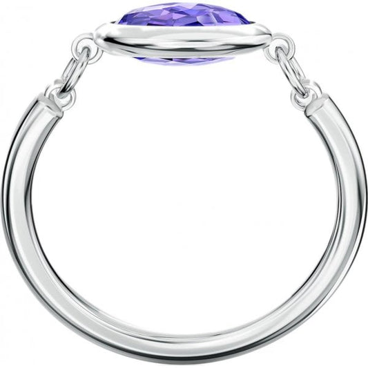 Tahlia Ring, Purple, Rhodium plated SIZE 55