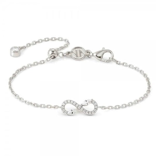 Shine Me Up Silver CZ Infinity Bracelet