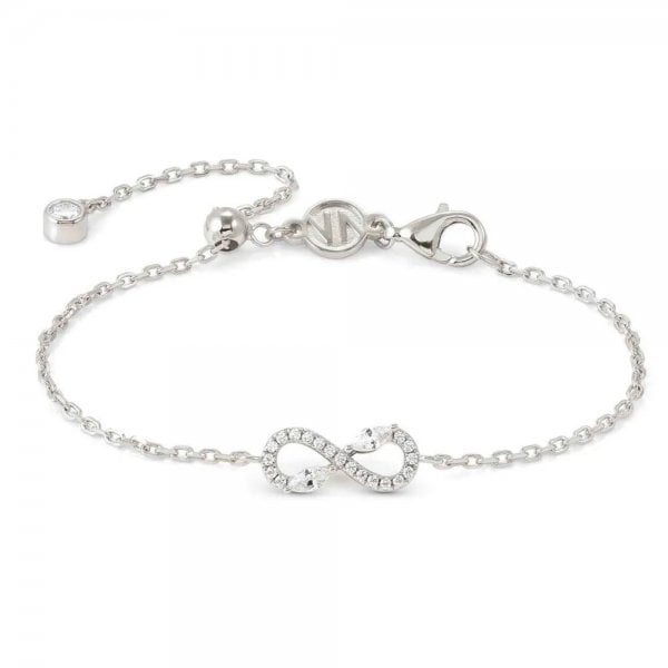 Shine Me Up Silver CZ Infinity Bracelet