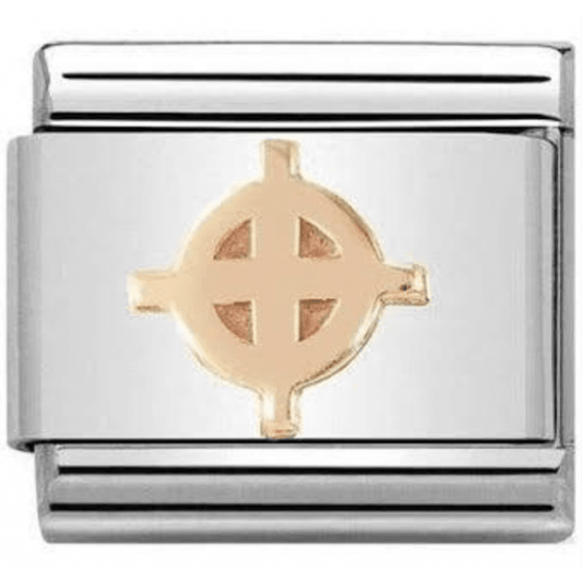 Rose Gold Celtic Cross Charm