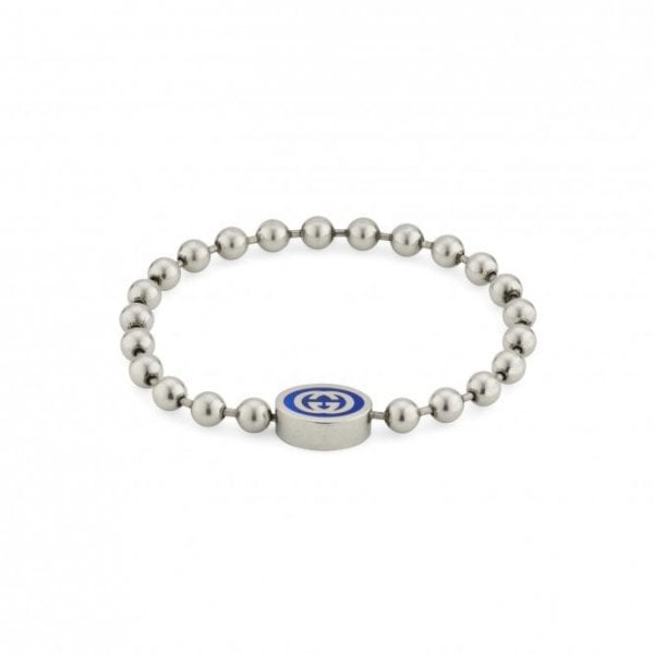 Boule Bracelet Blue Enamel Size 18