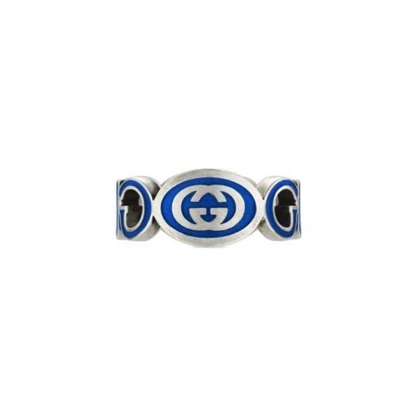 Gucci Interlocking Ring 9mm - Size 20
