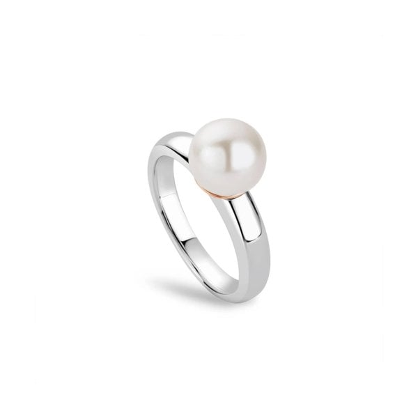 Nature's Wonder Sterling Silver Beachcomber Ring with Pearl