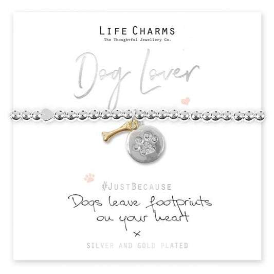 Dogs Leave Footprints On Your Heart Bracelet