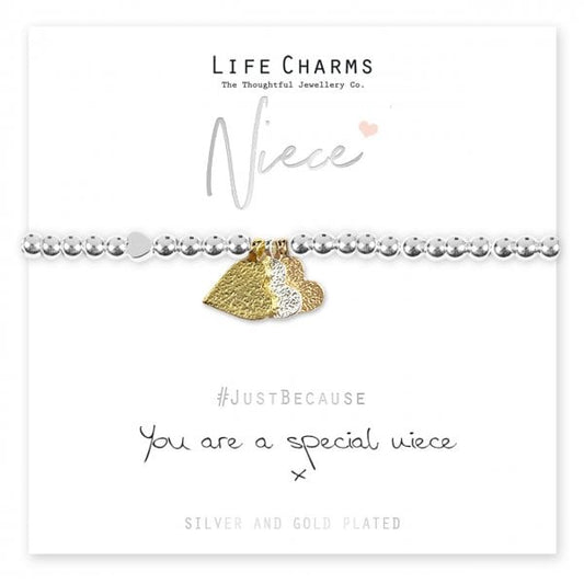 Special Niece Textured Heart bracelet