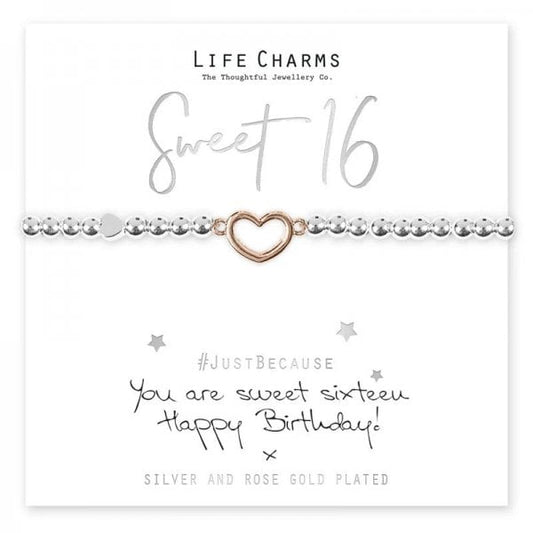 Sweet 16 Rose Gold Heart Bracelet