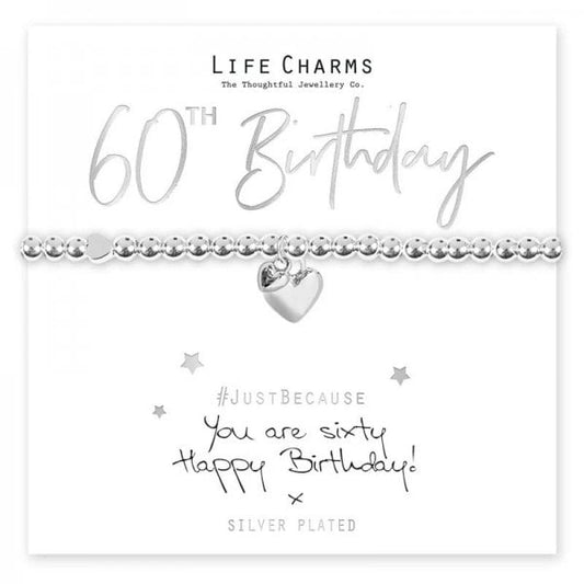 You Are 60 Heart Bracelet