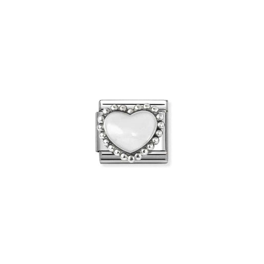 White raised heart