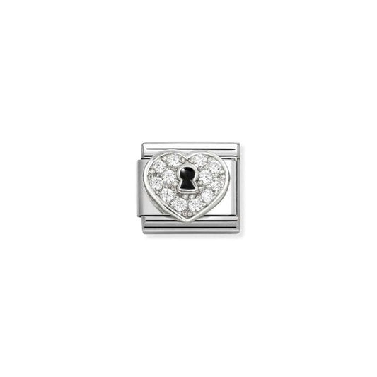 Heart padlock WHITE