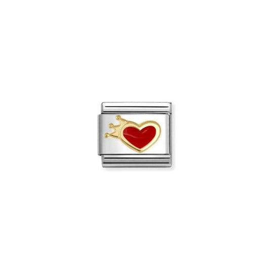 RED heart with crown
