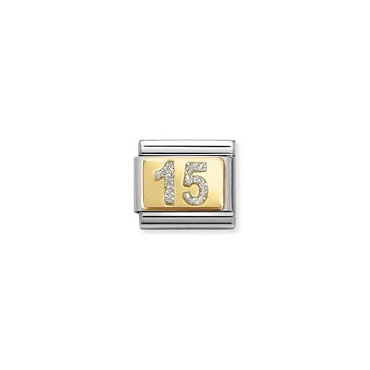 CLASSIC Gold 15 Glitter Charm