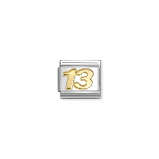 CLASSIC Gold Number 13 Charm