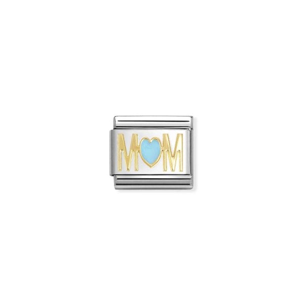 MOM BLUE heart