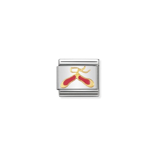 Gold Pink Ballet Charm