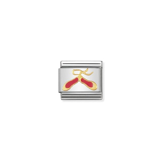 Gold Pink Ballet Charm