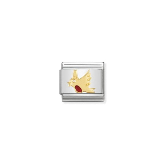 Gold Air Robin Charm