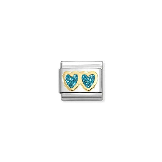 Double Heart LIGHT BLUE