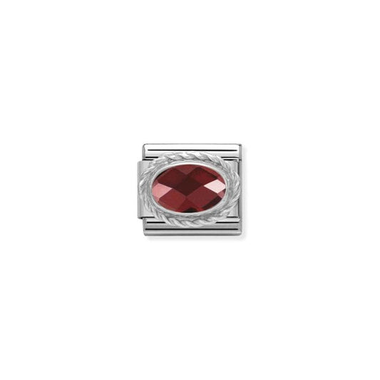 RED FACTED OVAL CZ