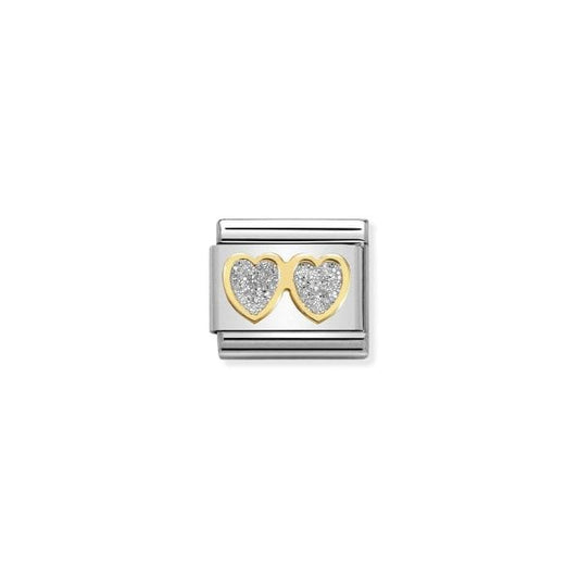Double SILVER hearts