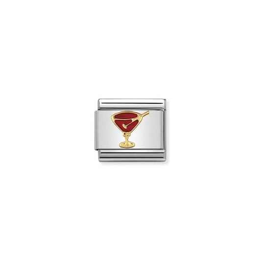 Red cocktail glass