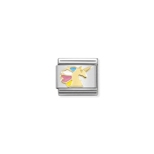 Gold Multicoloured Unicorn Charm