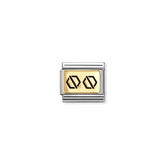 Classic Gold Two Screws Charm